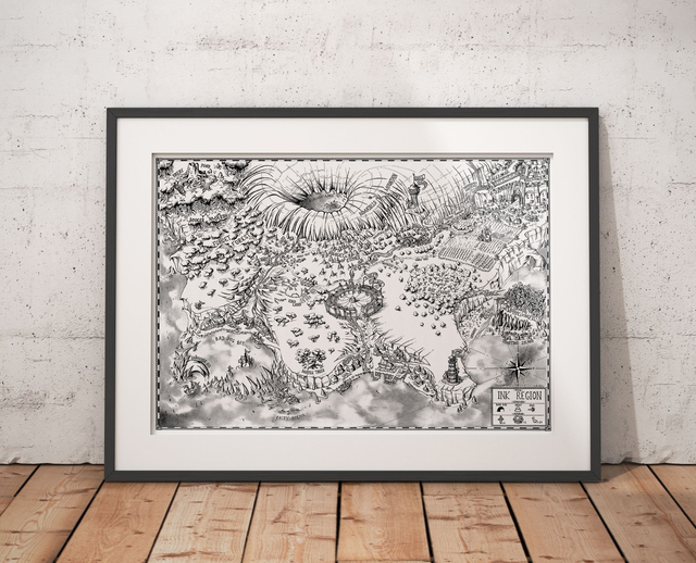 Cartographie fantasy - La région de l'Encre