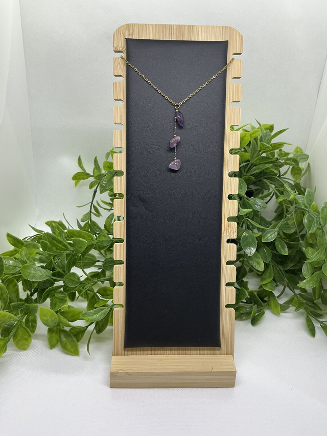 Collier Minimaliste en Pépites d'Améthyste 