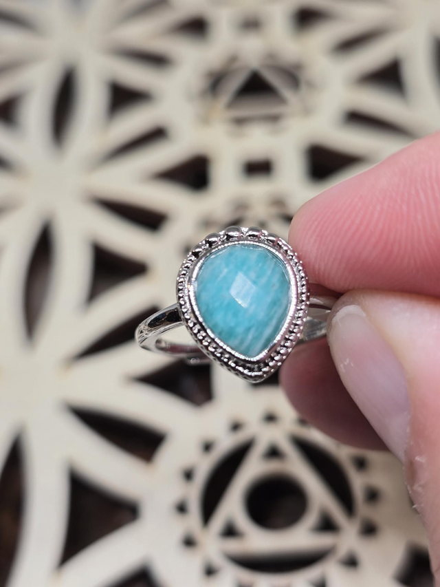 Bague réglable Amazonite 