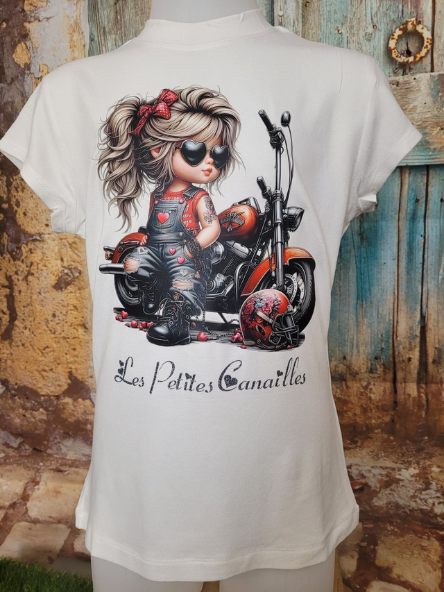 T-shirt Blanc Petites Canailles(E3)