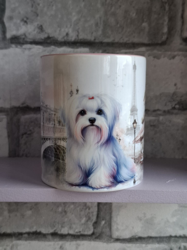 Collection parisienne Mug rose Bichon 