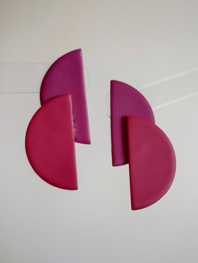 Semicírculos burdeos y corinto