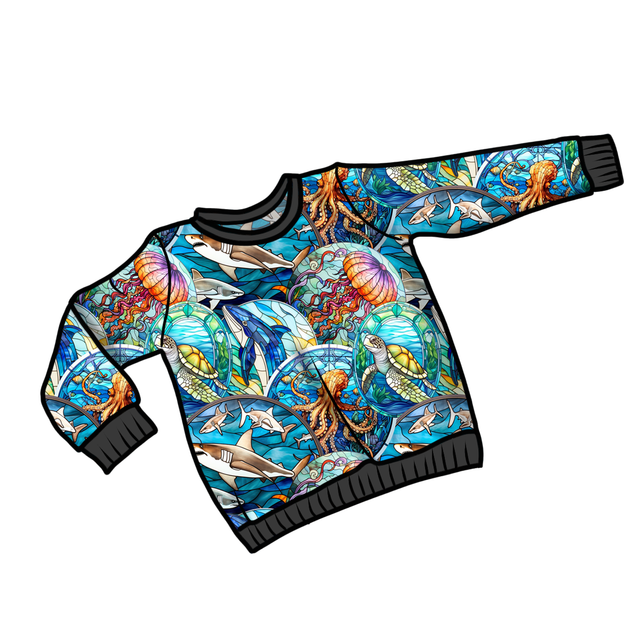 Dreamweaver 'Stained Glass Sealife' Sweatshirt