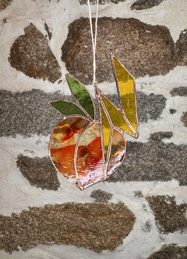 Vitrail Petite Pêche coquine fait main ✨