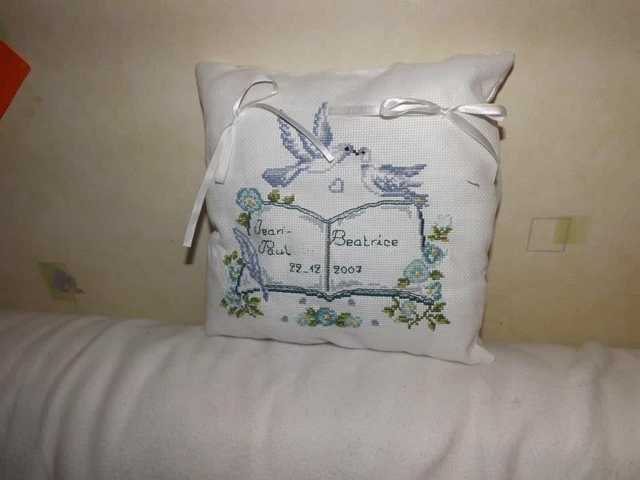 coussin mariage personnalisé