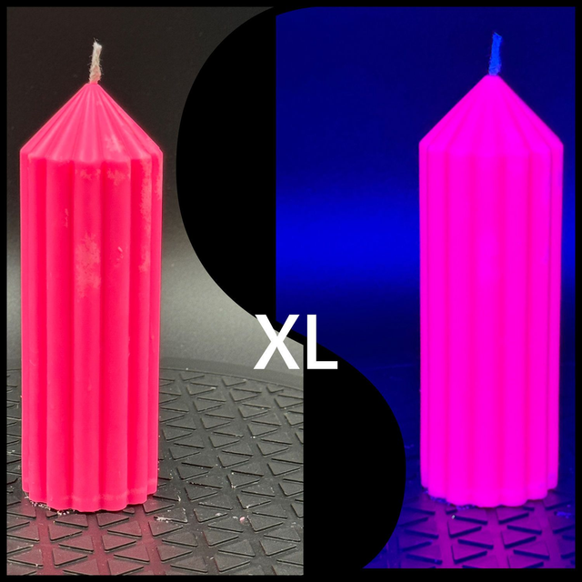 Neon Candle XL - Soya Wax Fluoriserende kaars voor UV Candle Play