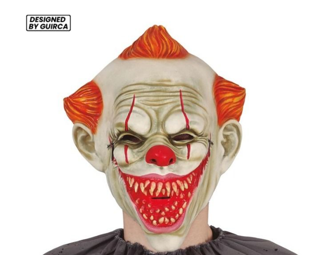 halloween ,   20522  MASCHERA PAGLIACCIO LATEX