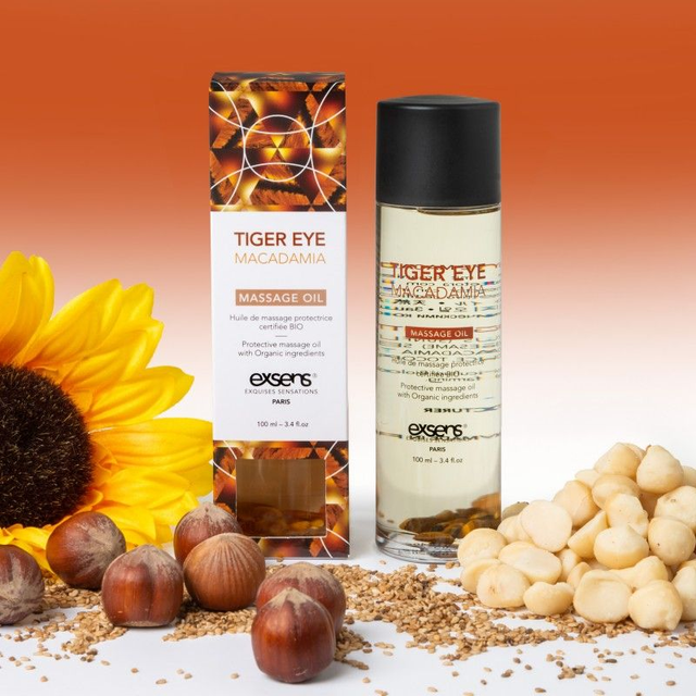 Huile de massage bio Macadamia et Œil de Tigre