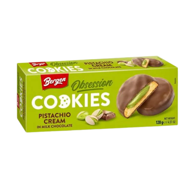 Cookies Crème Pistache et Enrobage Chocolat au Lait 
