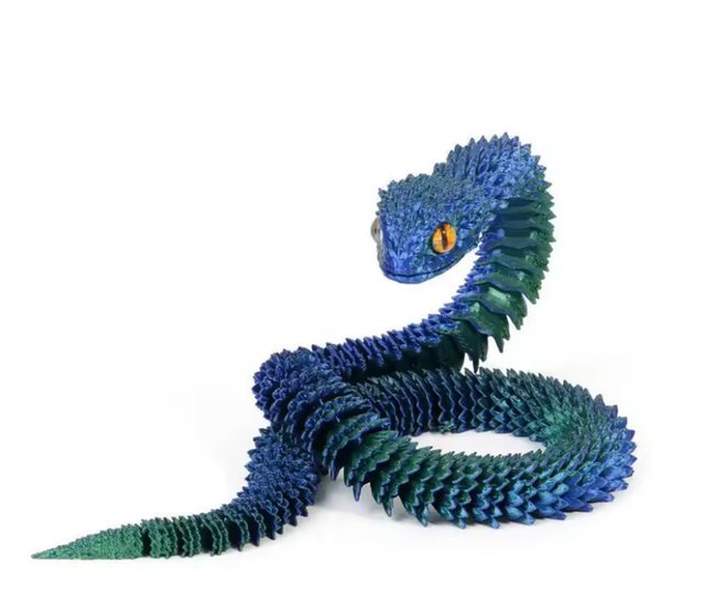 0014 - Snake - 30cm - Laser green - 3D Geprinte Fidget & Decoratie