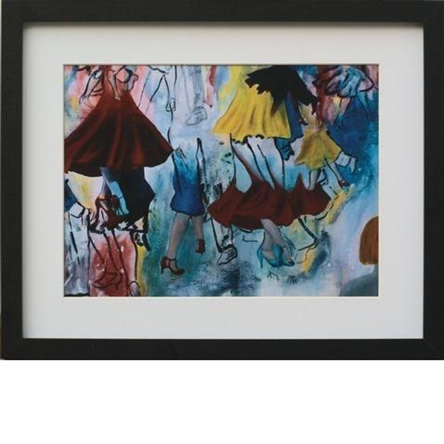 Reproduction Pas de danse (cadre blanc)