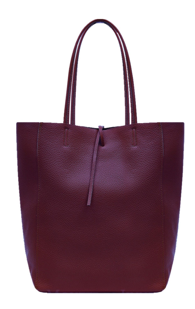 Red Plum Italian Leather Handbag