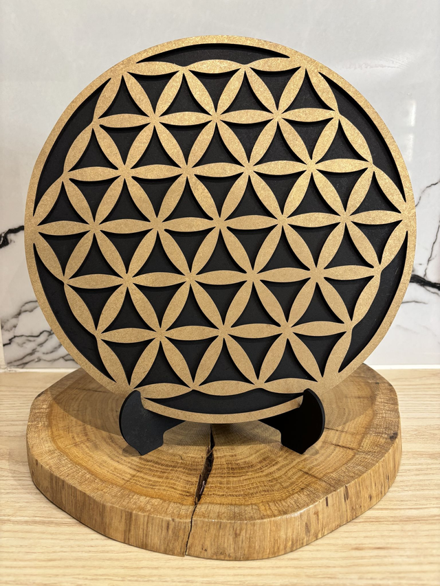 Fleur de vie Or sur Noir