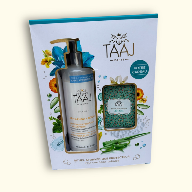 Taaj coffret lait pour le corps aloe Vera 