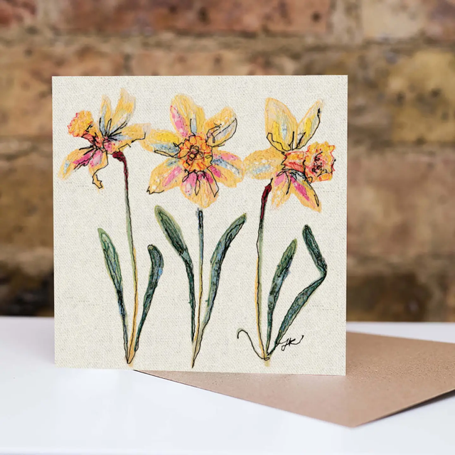 Spring Daffodil Art Card