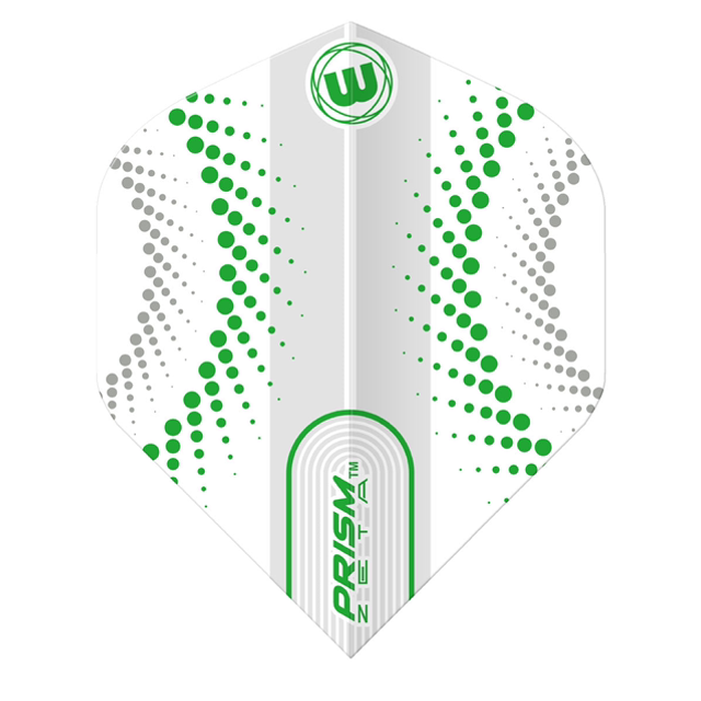 WINMAU PRISM ZETA CIRCLES WHITE AND GREEN FLIGHTS 5023231018083