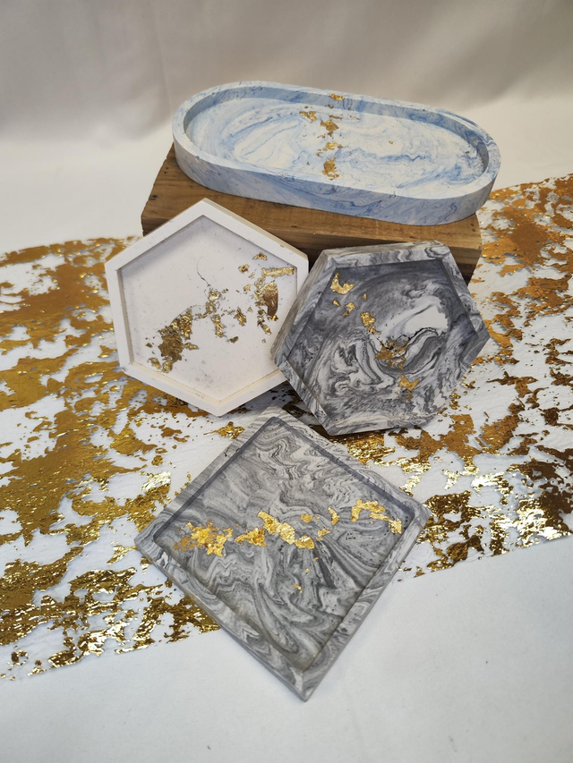 Plateau en Eco résine "Jesmonite"