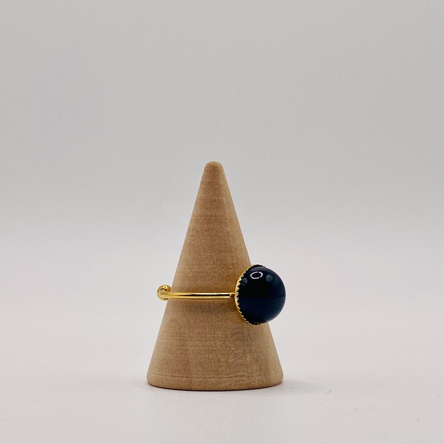 Bague Louise - obsidienne