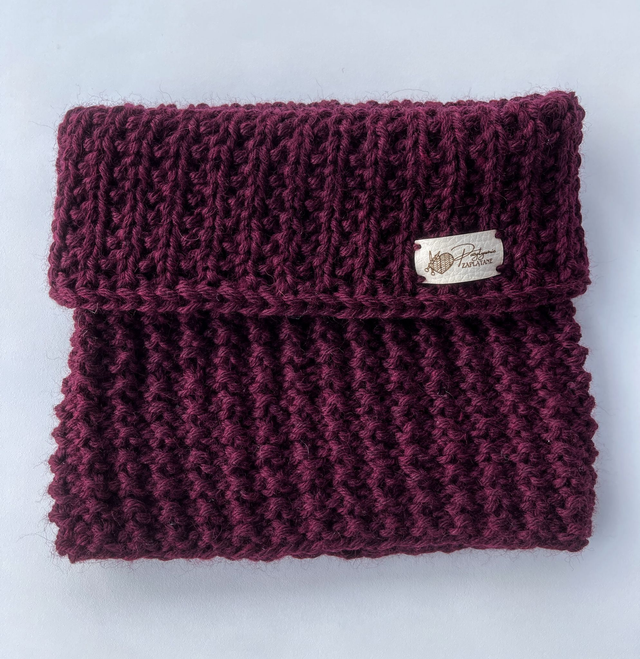 Osłaniający burgundowy splot