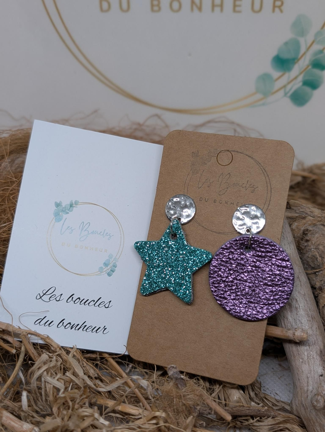 Boucles d'oreilles Asymétrique sp002