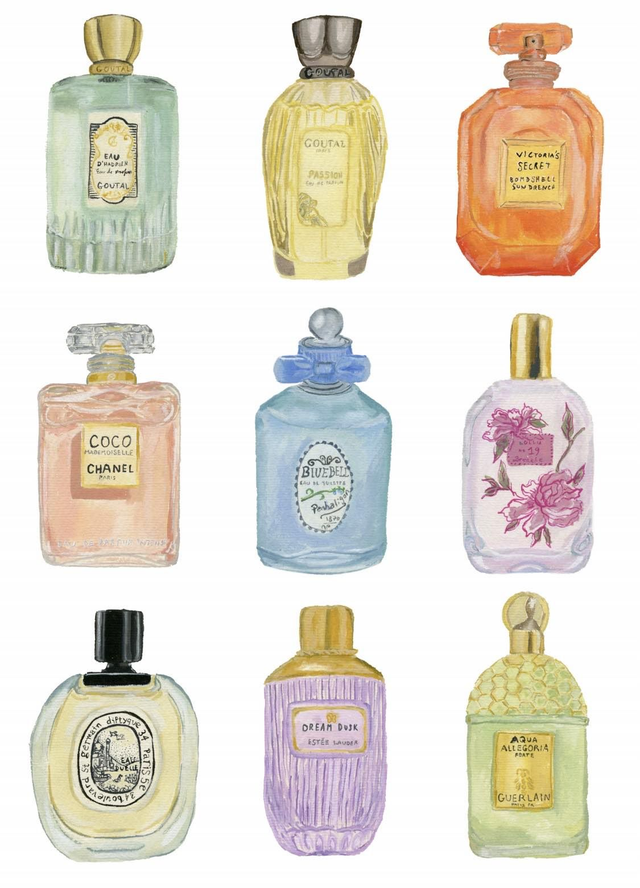 A4 Perfume Bottles print