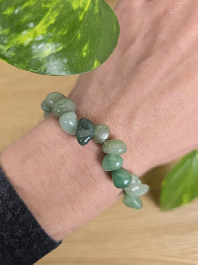 Aventurine verte - Bracelet perles en pépites 
