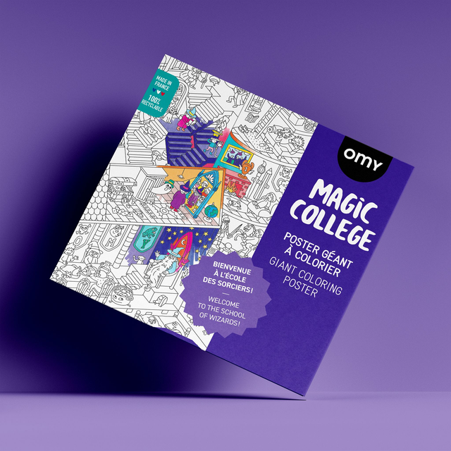 Giant Coloring Poster - MAGIC COLLEGE 100x70 | OMY