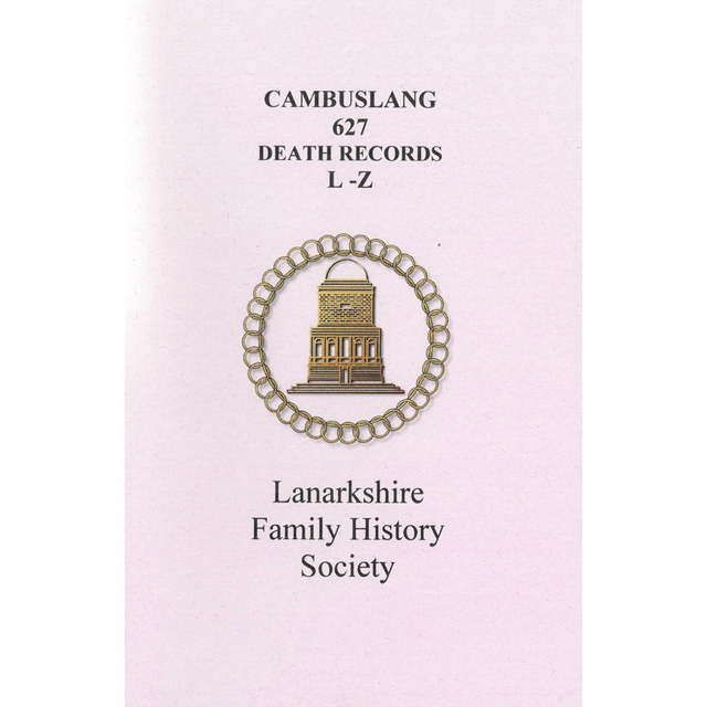 Cambuslang, Lanarkshire Death Records L-Z