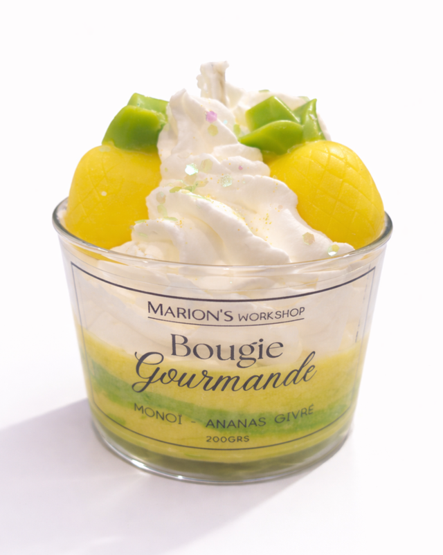Bougie Gourmande "Monoï - Ananas givré"