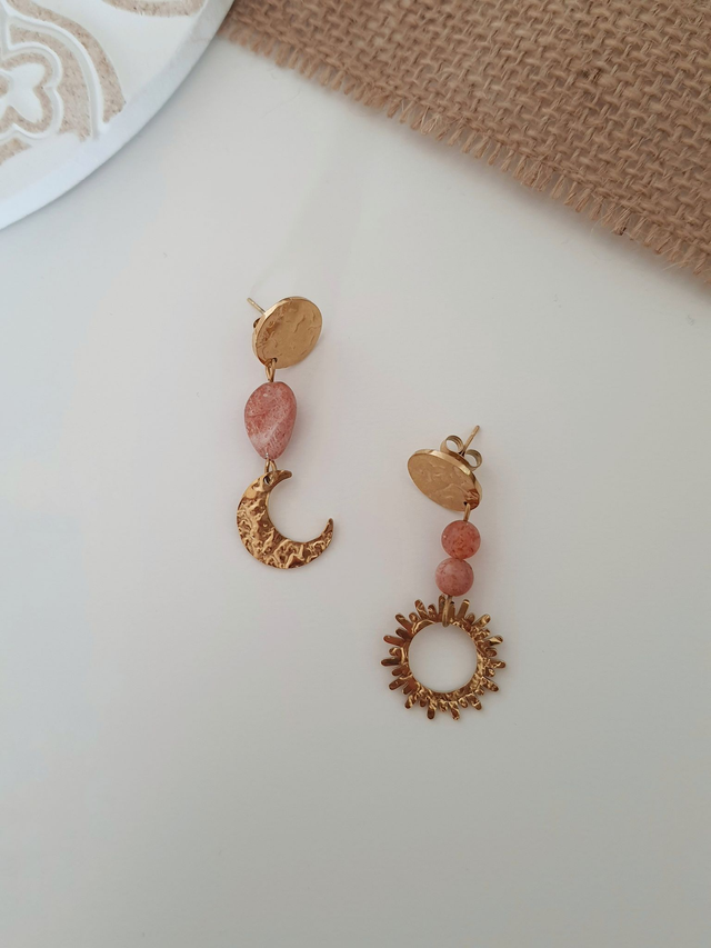 Boucles d'oreilles Pierre de soleil - Eclipse