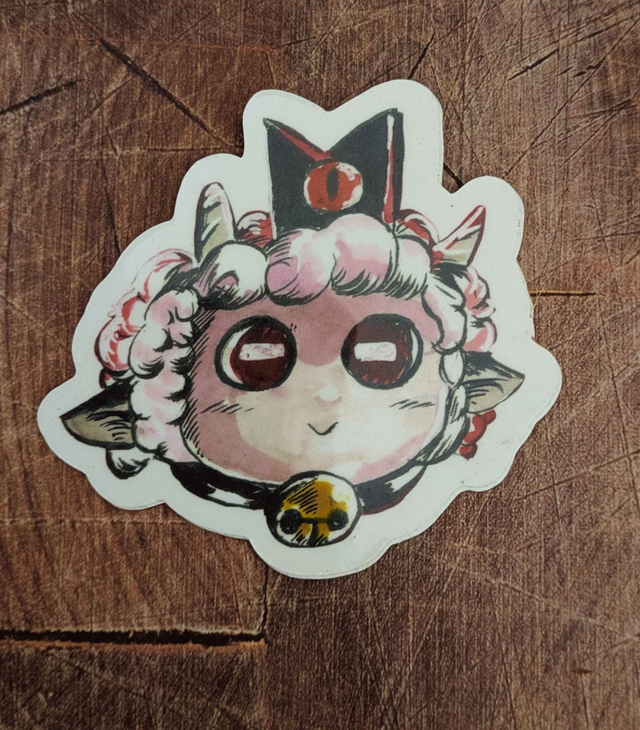 Autocollant "Cult of the lamb" - 6,7 x 7cm - vinyle waterproof