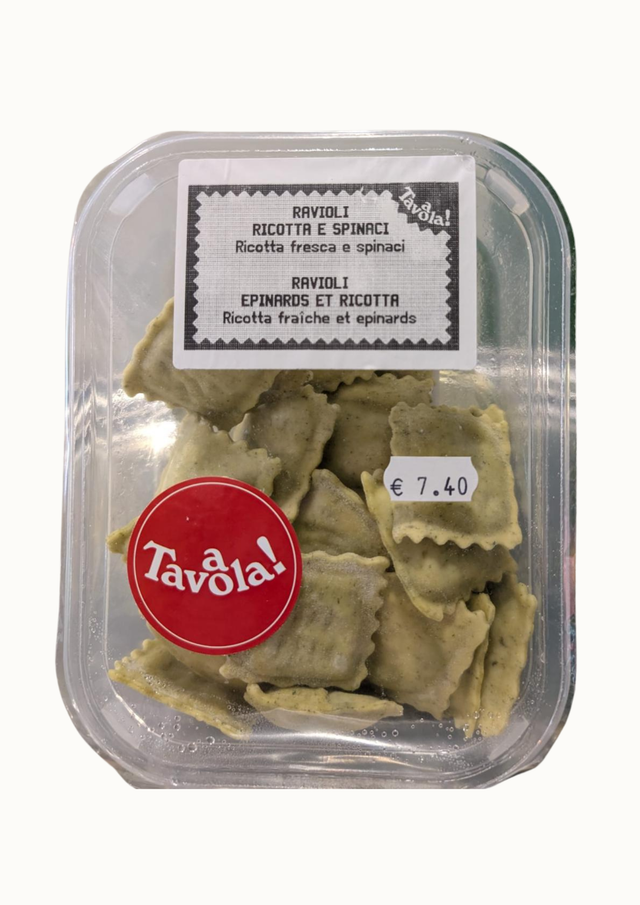 Ravioli Ricotta et épinards