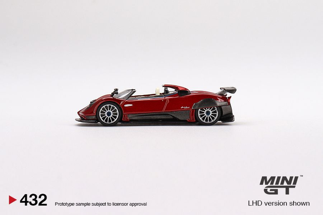 MGT00432 Mini GT 1/64 Pagani Zonda HP Barchetta Rosso Dubai (LHD)