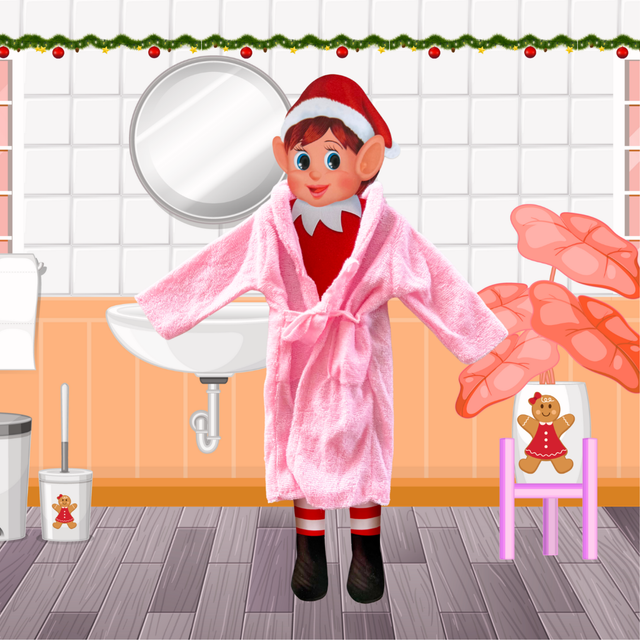 Déguisement lutin farceur &quot; Peignoir rose &quot;  