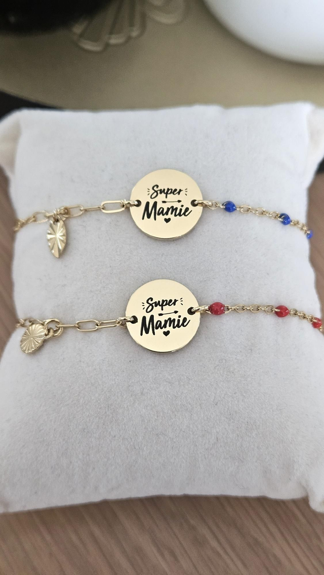 Bracelet chaîne &quot;super mamie &quot;