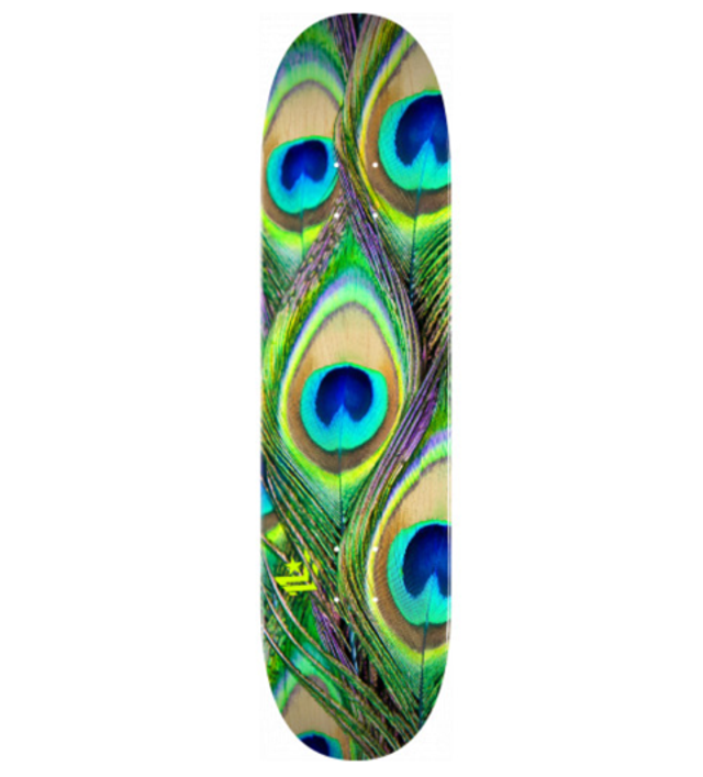 Mini Logo Skateboard Deck - Peacock Feather 7.75”