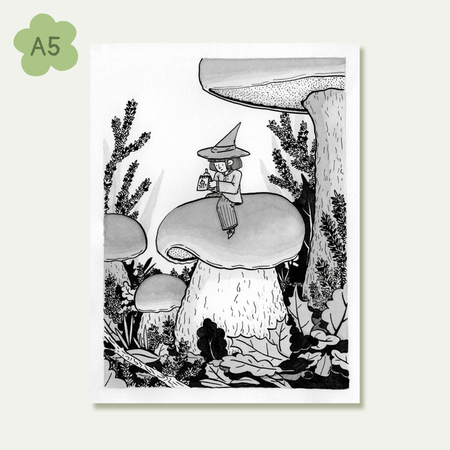Print - A5 - Sorcière à l'Escargot