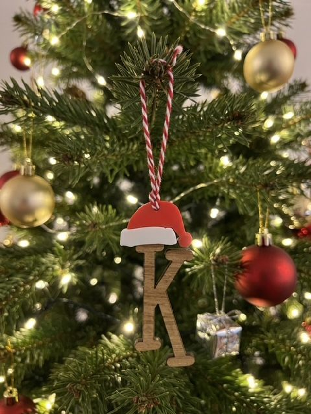 Personalised Wooden Christmas Tree Letter Ornaments