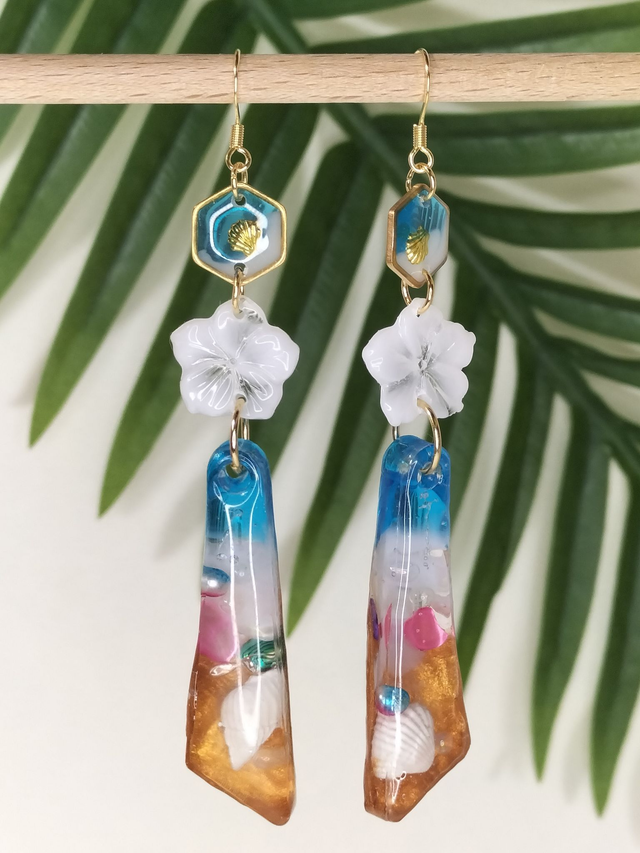Boucles d'oreilles fonds marins