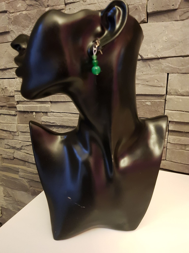 Boucles D'oreilles Jade Vert