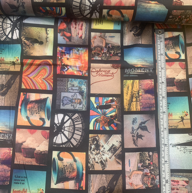 Inspiring Quotes Silky Poly Fabric