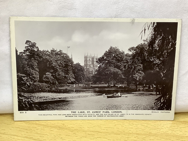 The Lake , St. James Park, London J Beagles & Co. Ltd  Vintage Postcard Our Ref A159 £2.50