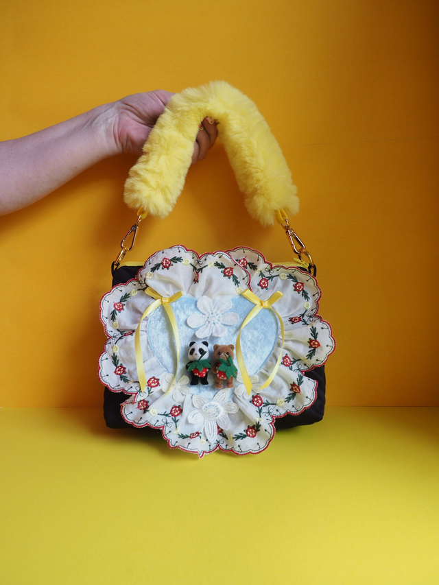 Forest Friends Panda &amp; Bear Mini Sweetheart Handbag