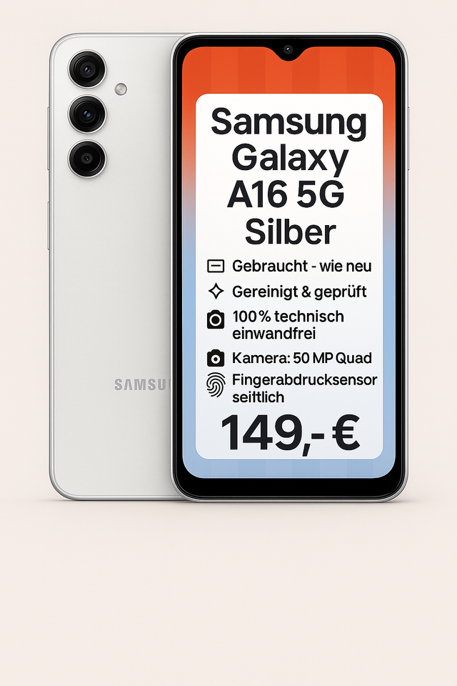 Samsung Galaxy A16 5G – 128 GB Silber