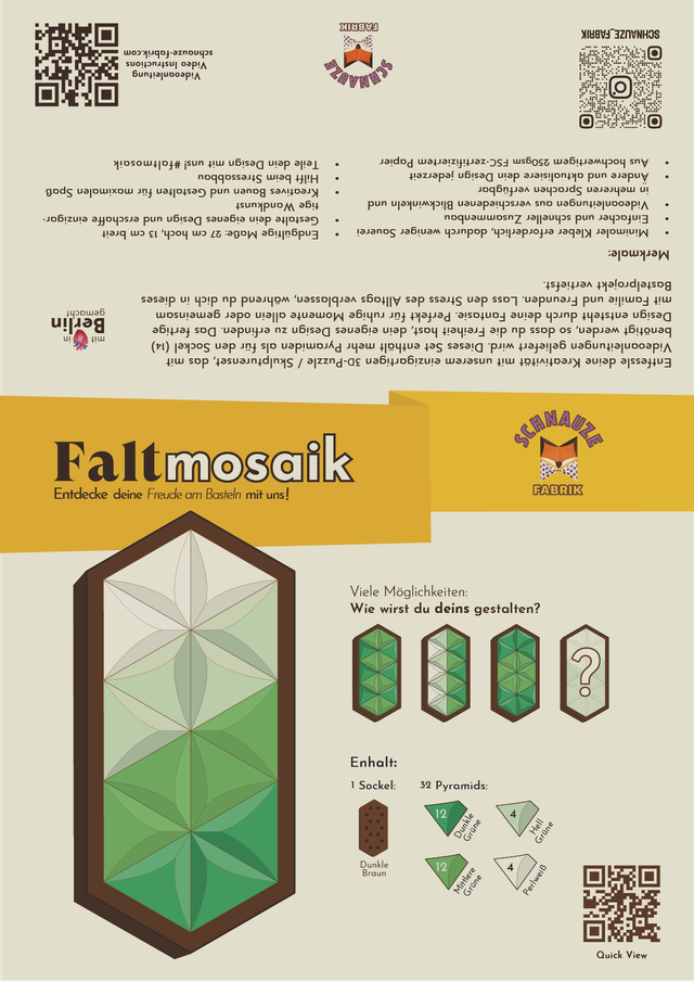 Grüne - Faltmosaik