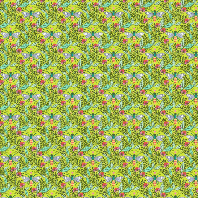 Machine à miel Abeilles - Tula Pink Full Moon Forest II