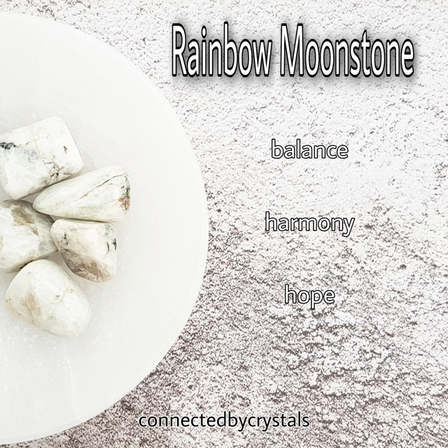 Rainbow Moonstone Tumblestone