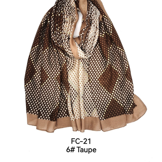 Foulard imprimé pois et dorure