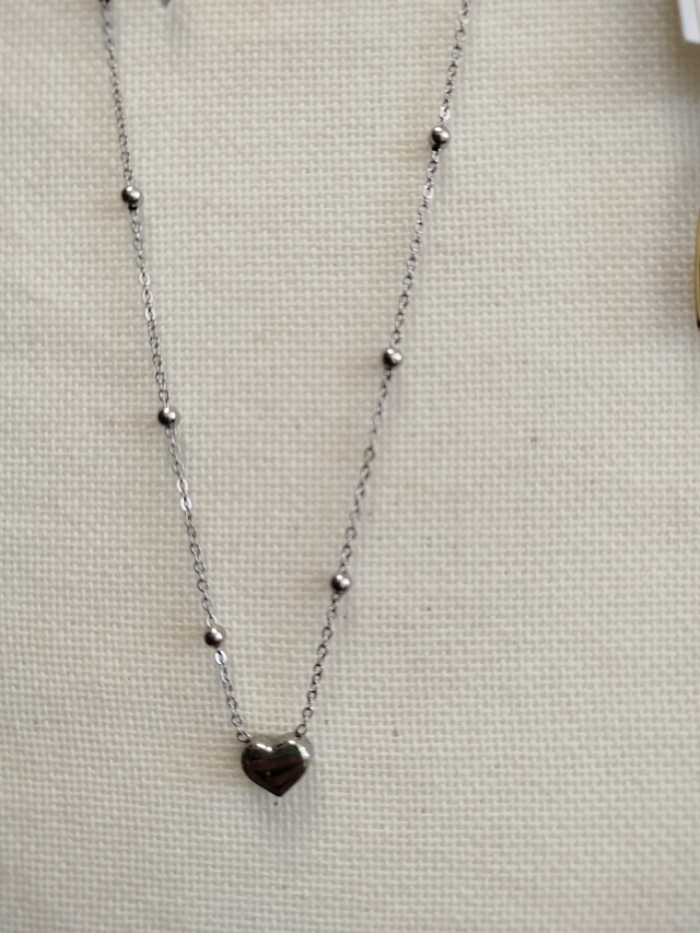 Colar coração Aço 