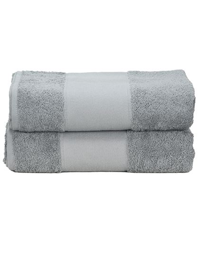 Drap de bain Anthracite Grey brodé avec prénom